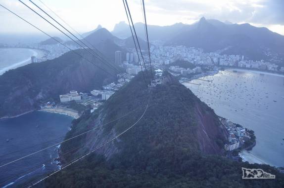 Vista do alto do Pão de Açúcar, no Rio de Janeiro